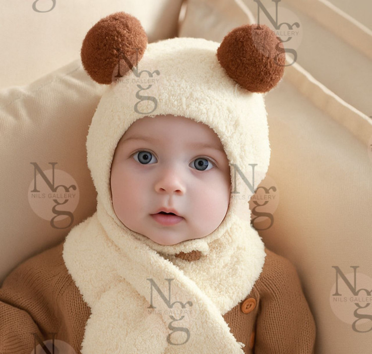 شال و کلاه دو پوم کد۳۰۳۳
