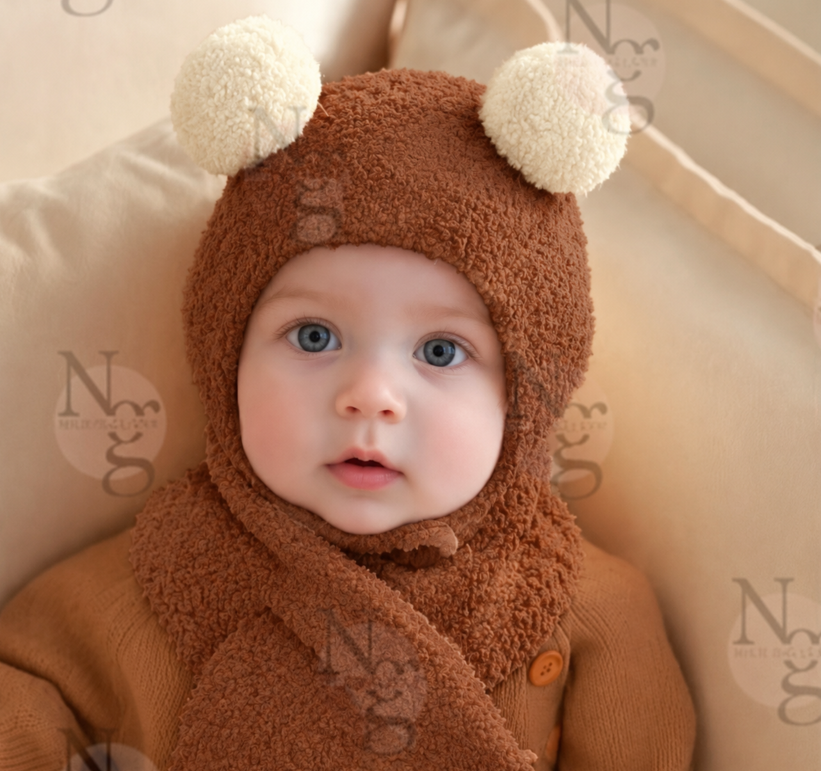 شال و کلاه دو پوم کد۳۰۳۳