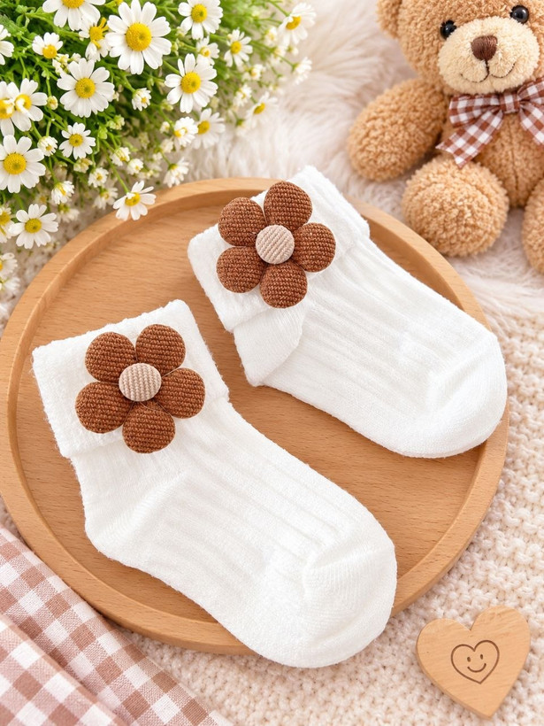جوراب گلدار دخترانه کد۹۰۰۴